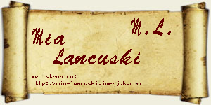 Mia Lančuški vizit kartica
